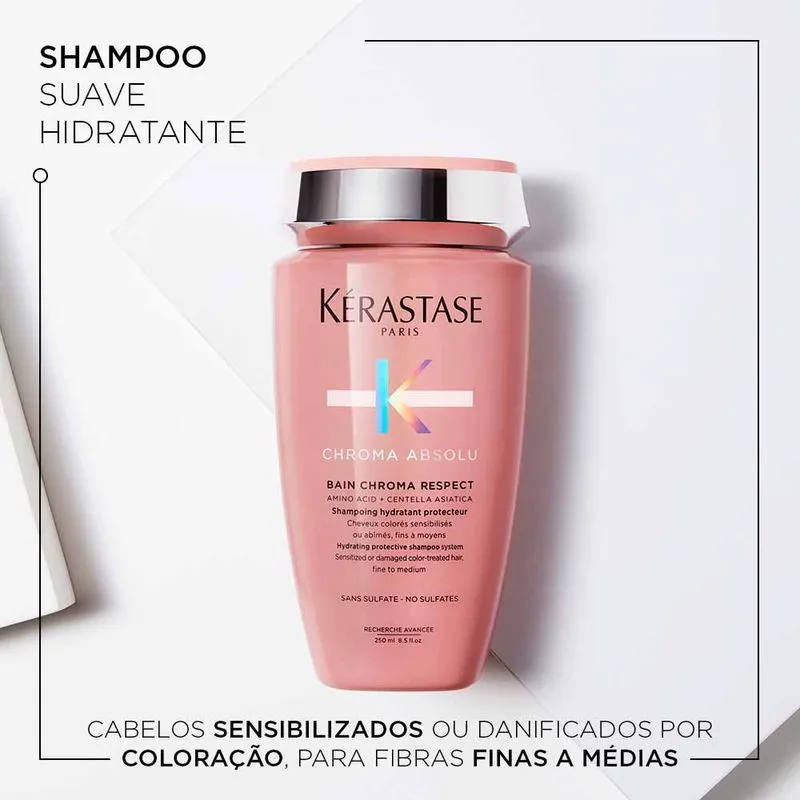 Shampoo Kérastase Chroma Absolu Bain Riche Chroma Respect 250ml - Imagem 2